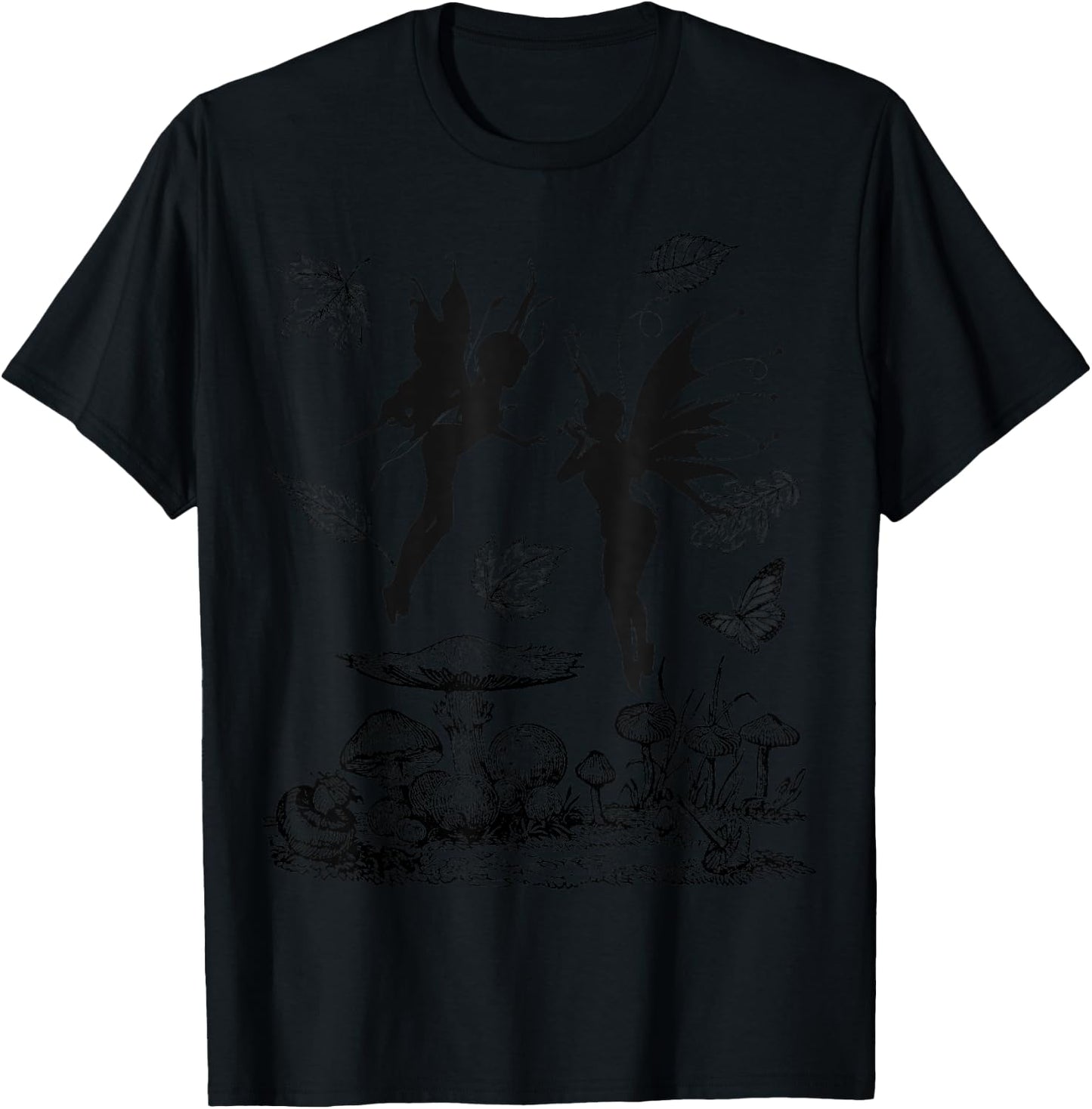 Grunge Fairycore Aesthetic Goth Fairy Core Forest FAE T-Shirt - T-Shirt | Black