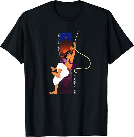 Disney Aladdin and Abu One Jump Into Adventure T-Shirt - T-Shirt | Black