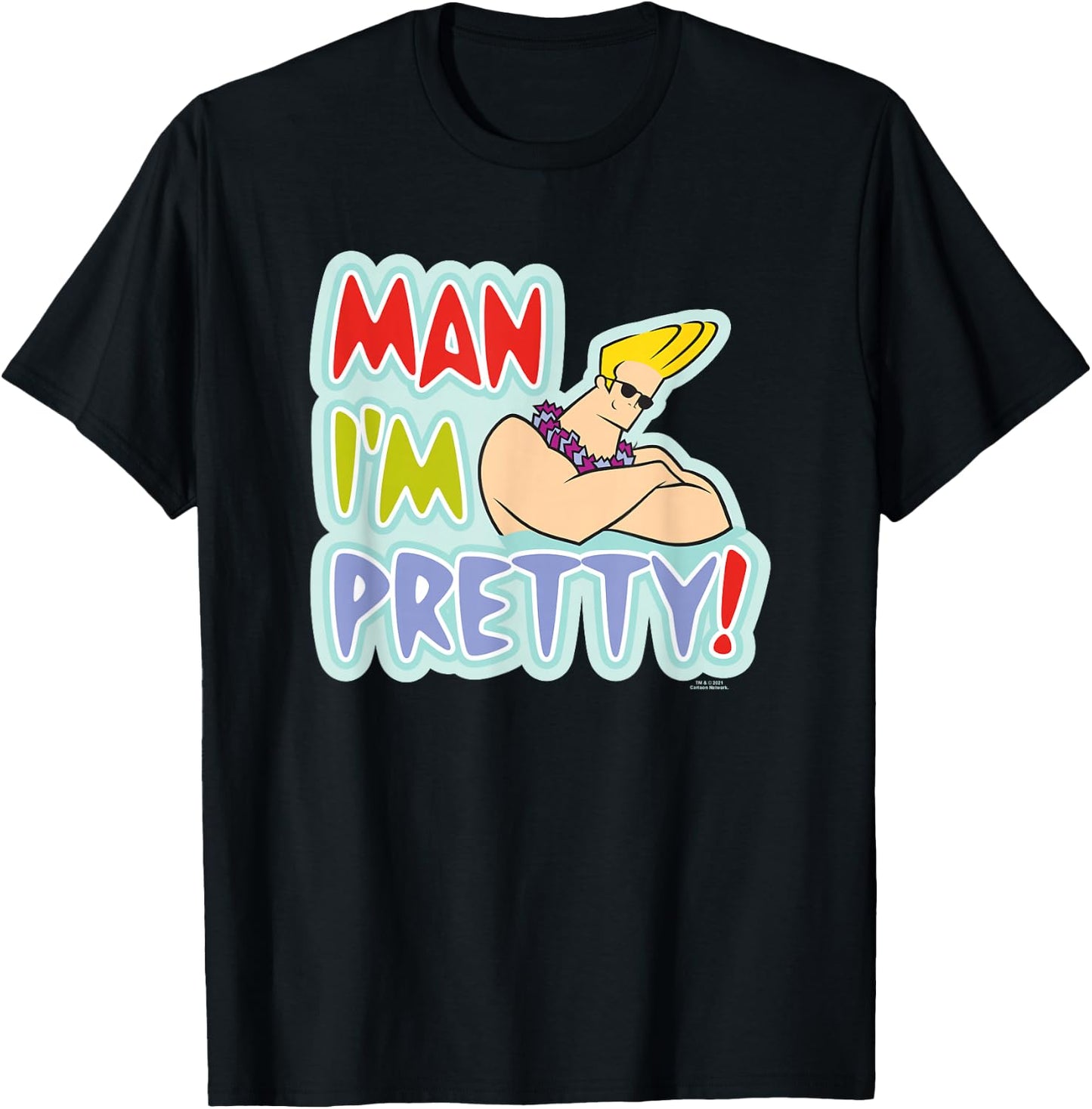 Johnny Bravo Man I'm Pretty! T-Shirt - T-Shirt | Black