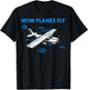 Private Pilot Aerospace Engineer How Planes Fly Engineering T-Shirt - T-Shirt | Black