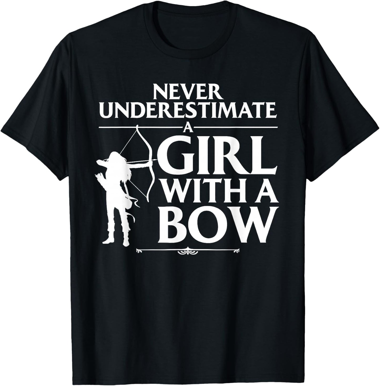 Funny Archery Design for Girls Women Bowhunter Archery Fans Small T-Shirt - T-Shirt | Black