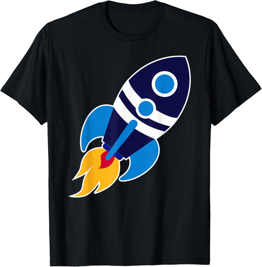 Space Rocket T-Shirt - T-Shirt | Black