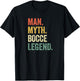 Man Myth Bocce Legend Funny Bocce Ball Player Dad Vintage T-Shirt - T-Shirt | Black