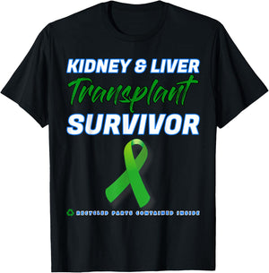 Kidney Liver Transplant Survivor renal organ disease patient T-Shirt - T-Shirt | Black