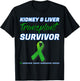 Kidney Liver Transplant Survivor renal organ disease patient T-Shirt - T-Shirt | Black