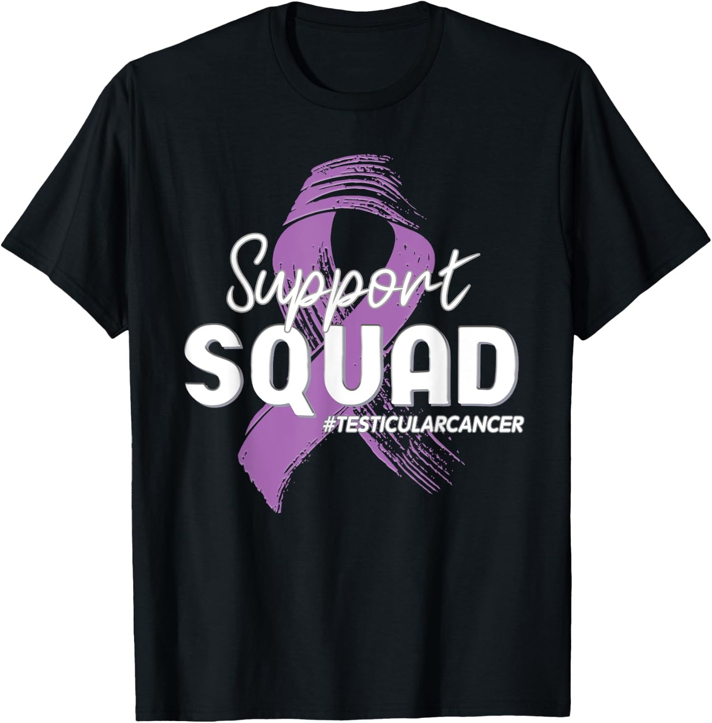 Support Squad for Testicular Cancer Warrior T-Shirt - T-Shirt | Black