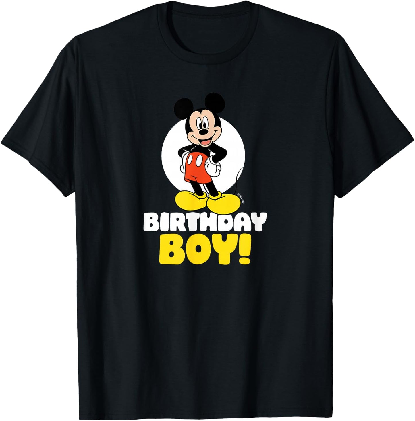 Mickey Mouse Birthday Boy T-Shirt - T-Shirt | Black