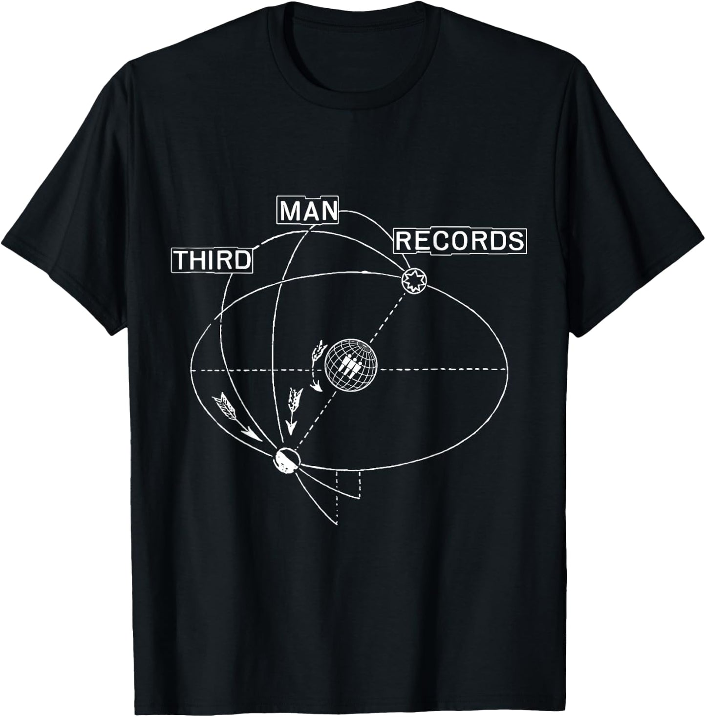 Third Man Records Nashville, Tennessee, Third Man Records, Detroit, Michigan Black Small Classic Fit Short Sleeve Polyester 100% -Adults T-Shirt - T-Shirt | Black