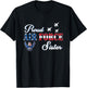 Air Force Sister Shirt - Proud Air Force Sister Flag Gift T-Shirt - T-Shirt | Black