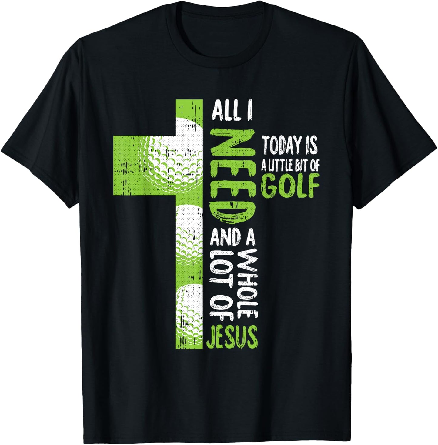 Whole Lot Of Jesus Golf Golfing Sport Lover Christian Golfer T-Shirt - T-Shirt | Black