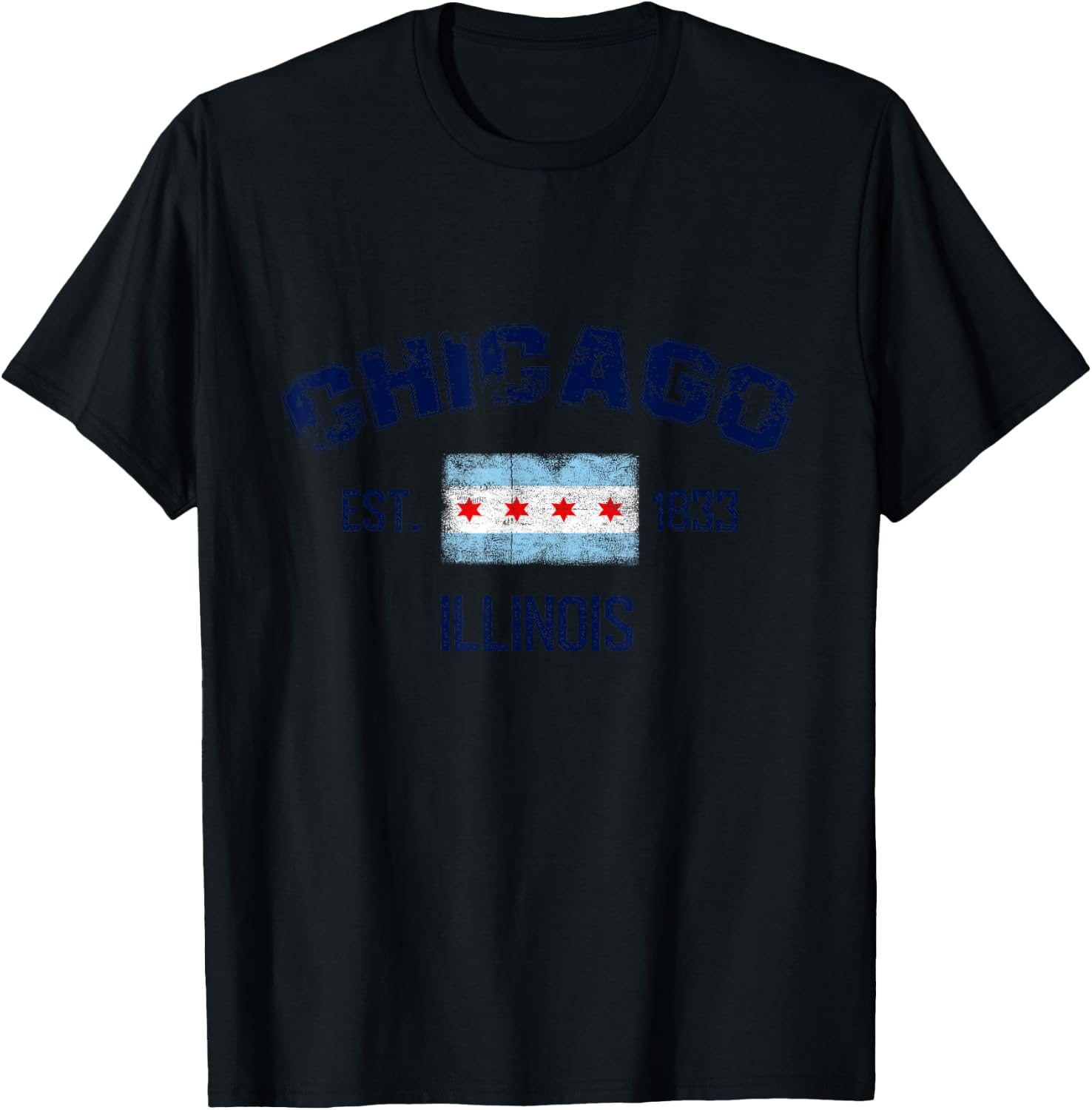 I Love Chicago, Chicago Graphic Design , Chicago City T-Shirt - T-Shirt | Black