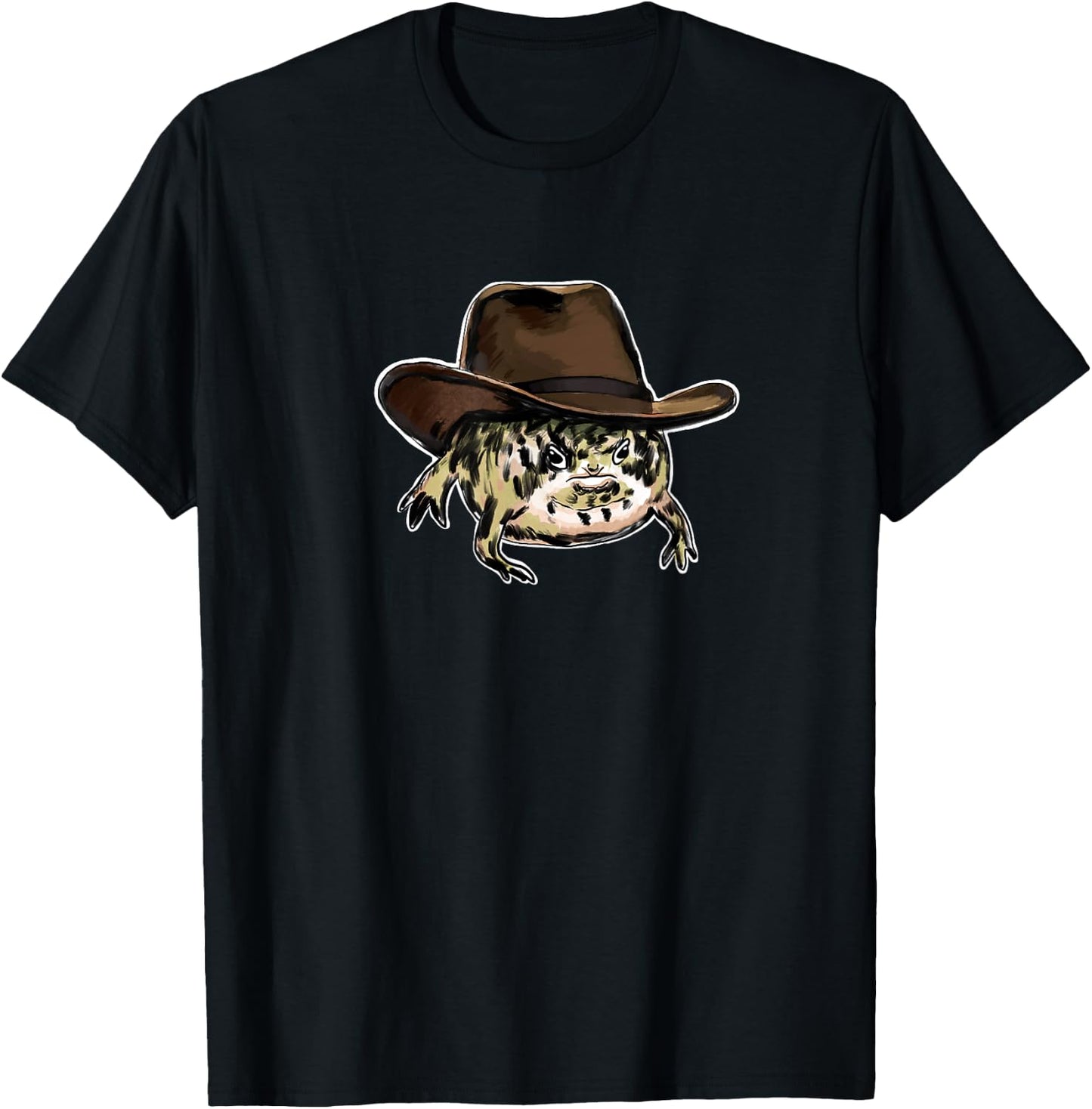 Funny Mashup Between Desert Rain Frog and Howdy Memes T-Shirt - T-Shirt | Black