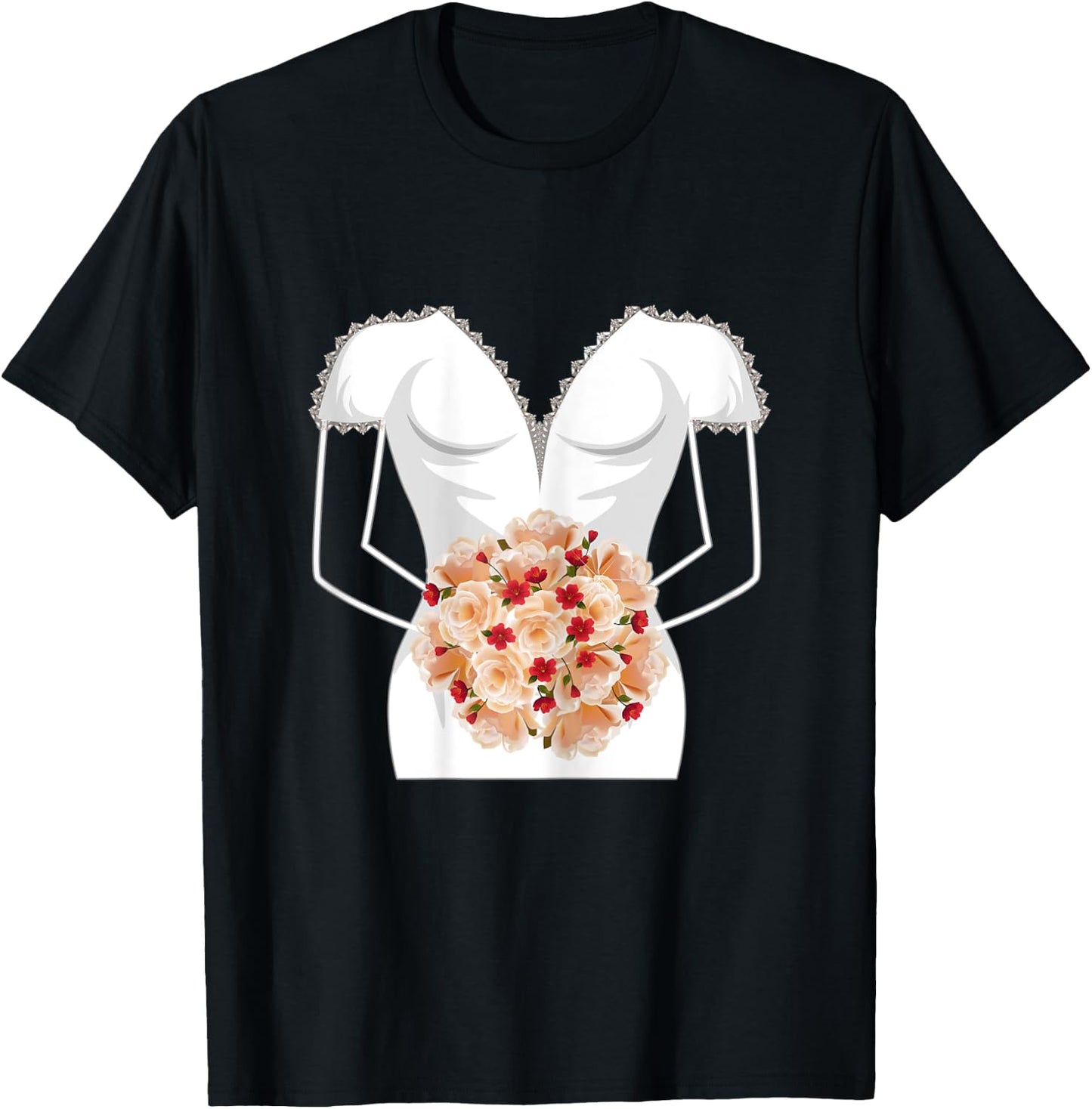 Bridal Shower Wedding Marriage Dress For Bride T-Shirt - T-Shirt | Black