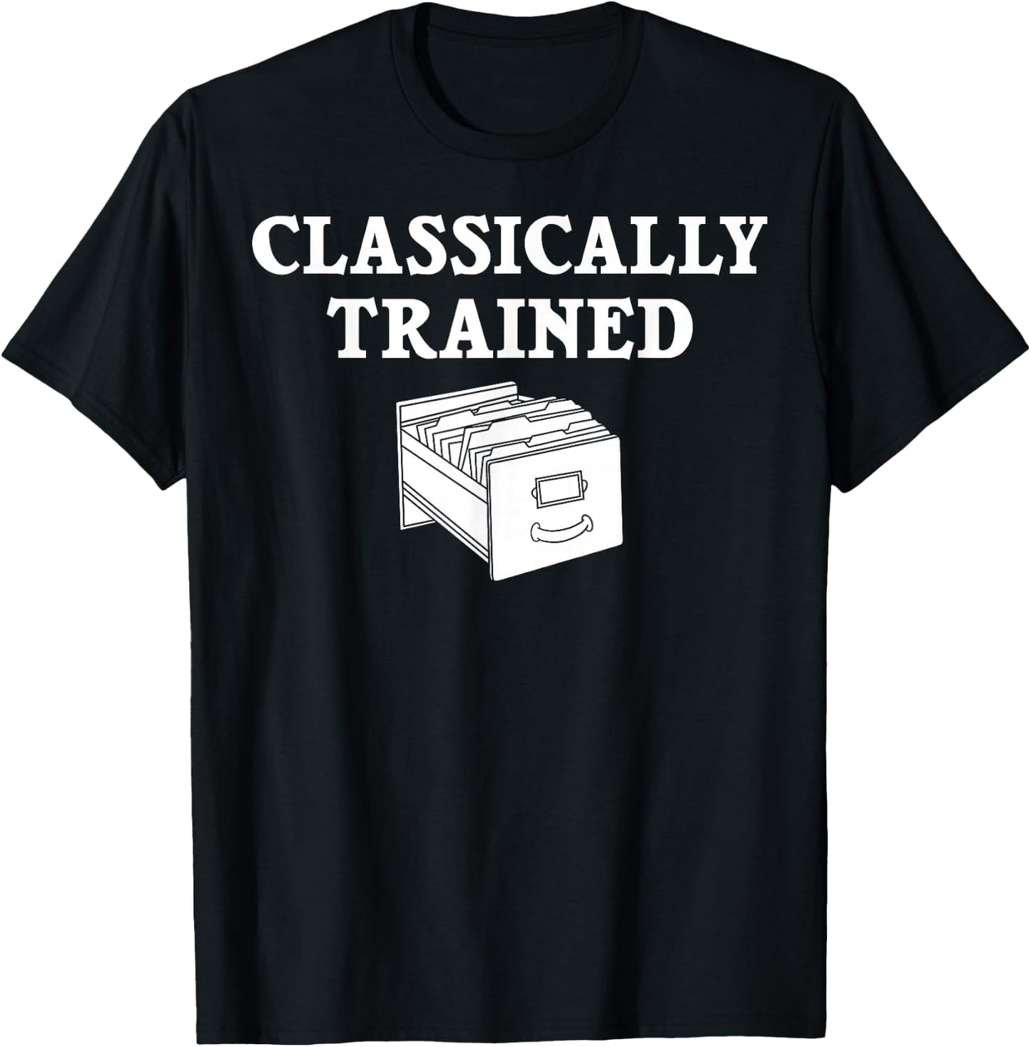 Card Catalog Library Librarian T-Shirt - T-Shirt | Black