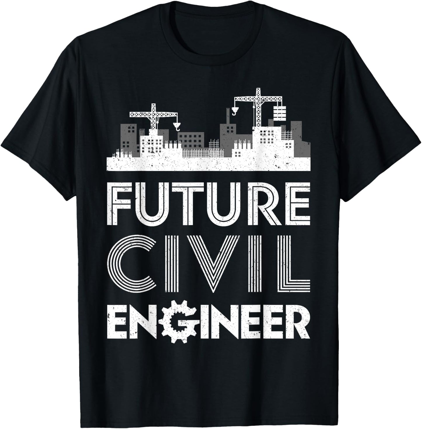 Future Civil Engineer Men Women Engineering Student Gifts T-Shirt - T-Shirt | Black