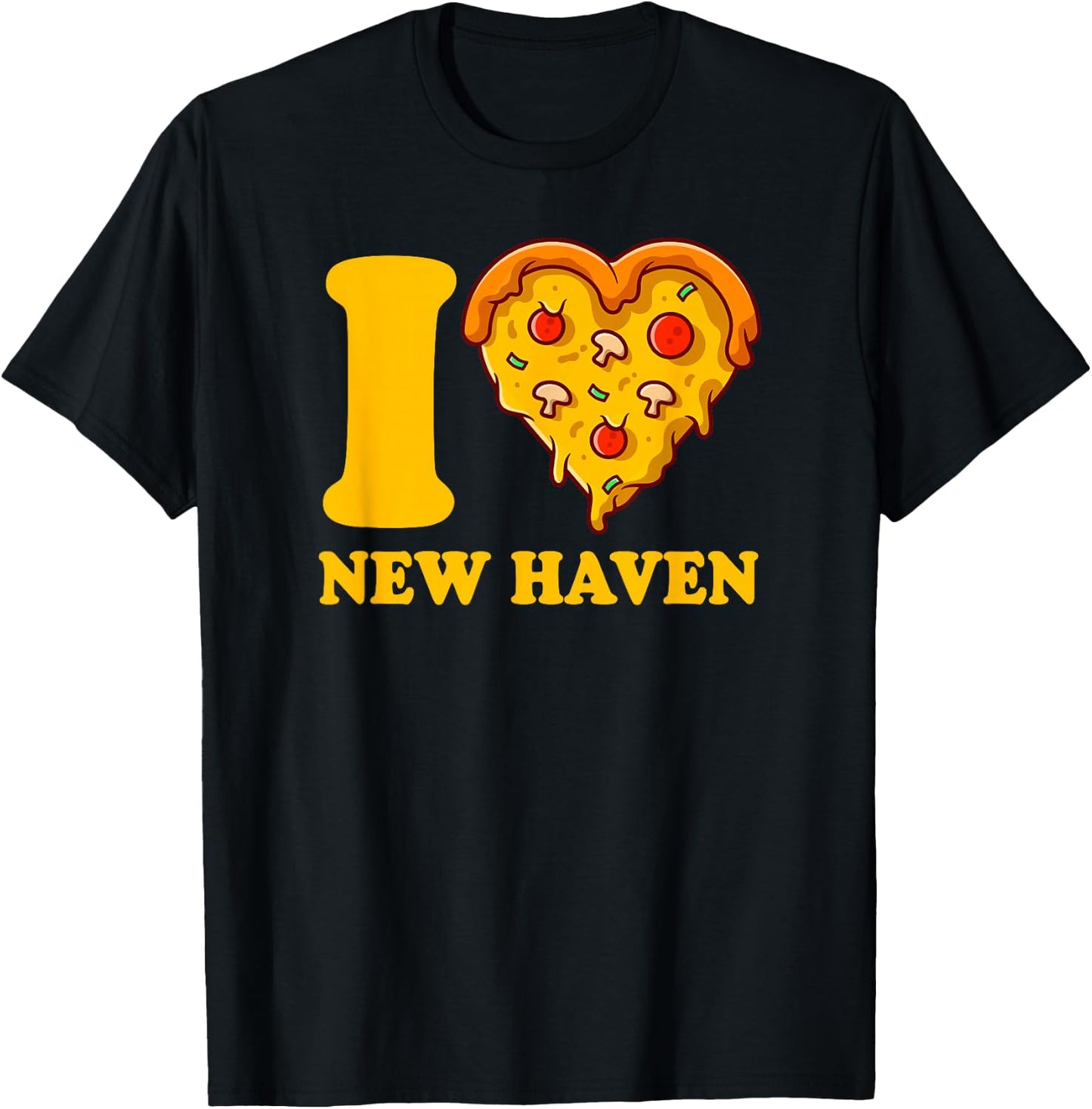 I Love New Haven Connecticut Pizza I Heart New Haven Pizza T-Shirt - T-Shirt | Black
