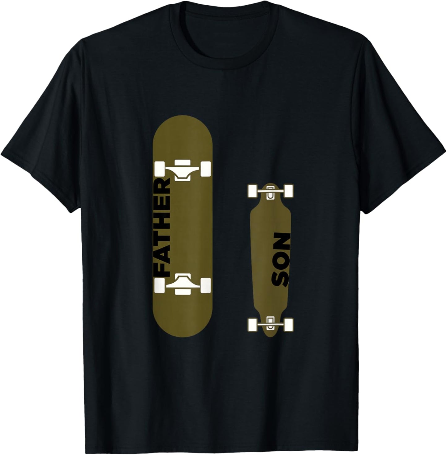 Father Son Skater Skateboard Skate Skating Board Fan Gift T-Shirt - T-Shirt | Black