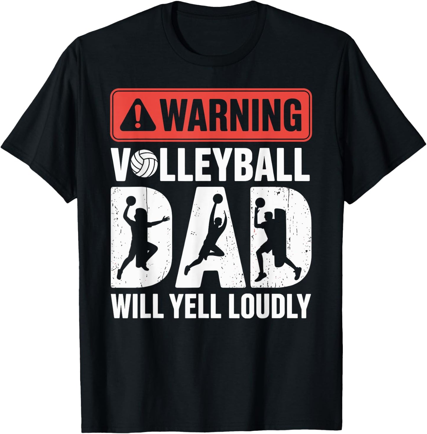 Vintage Volleyball Dad USA Flag Retro Fathers Day Daddy T-Shirt - T-Shirt | Black
