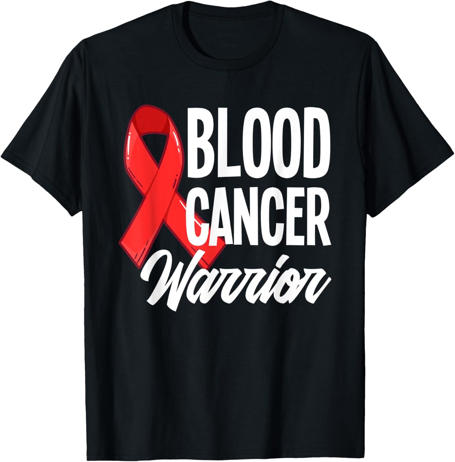 Fighter Blood Cancer Warrior Blood Cancer Awareness T-Shirt - T-Shirt | Black