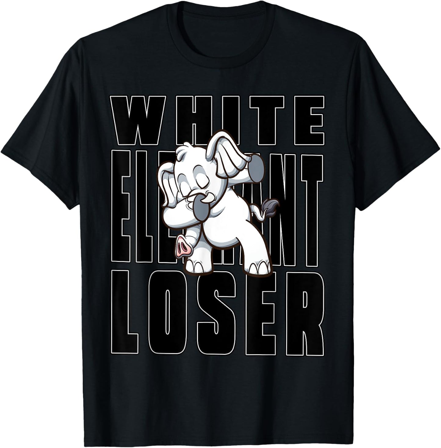Gag Gift Funny White Elephant Gift Ideas Pacaderm Dab T-Shirt - T-Shirt | Black