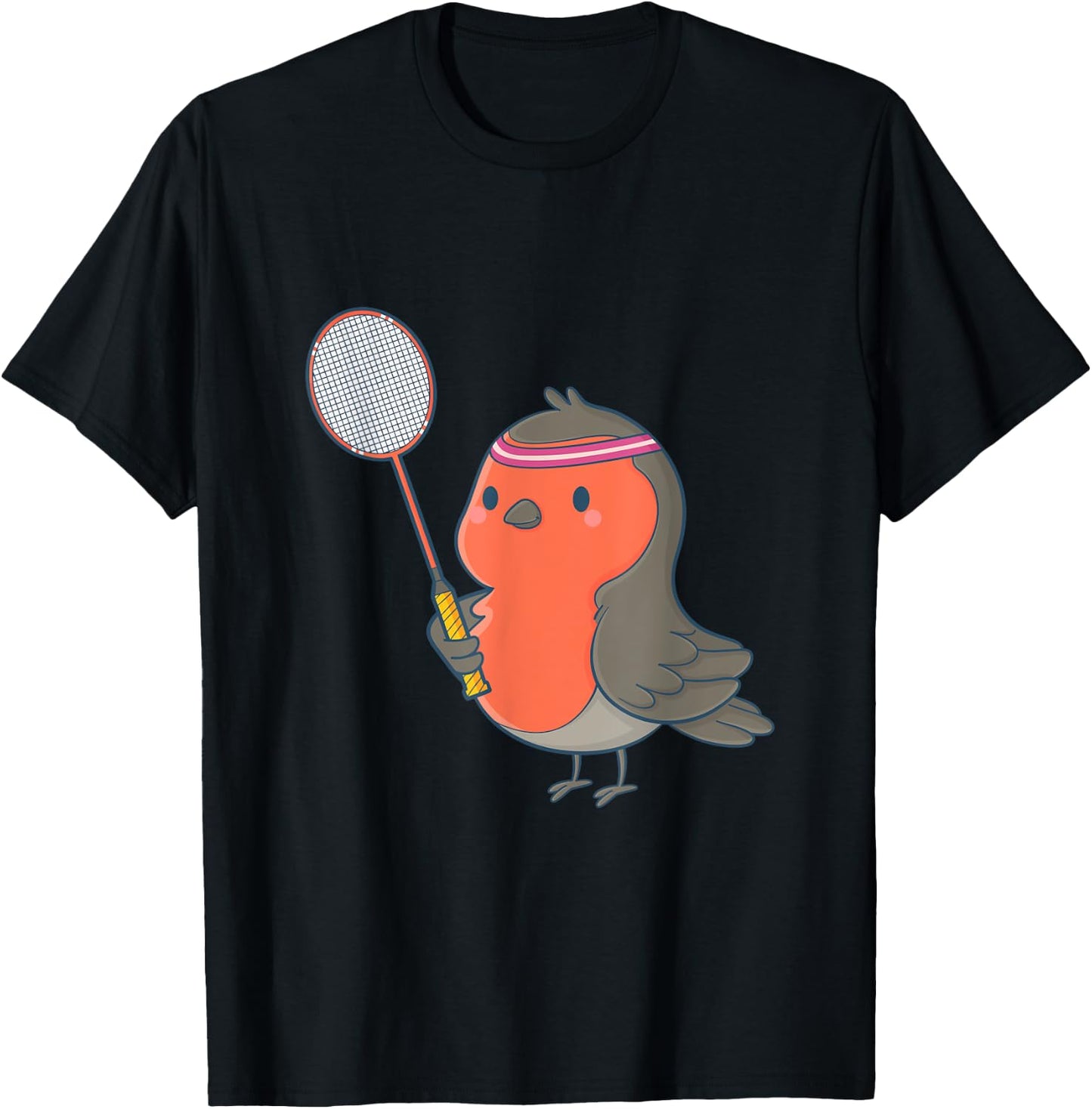 Badminton and shuttlecock player bird T-Shirt - T-Shirt | Black