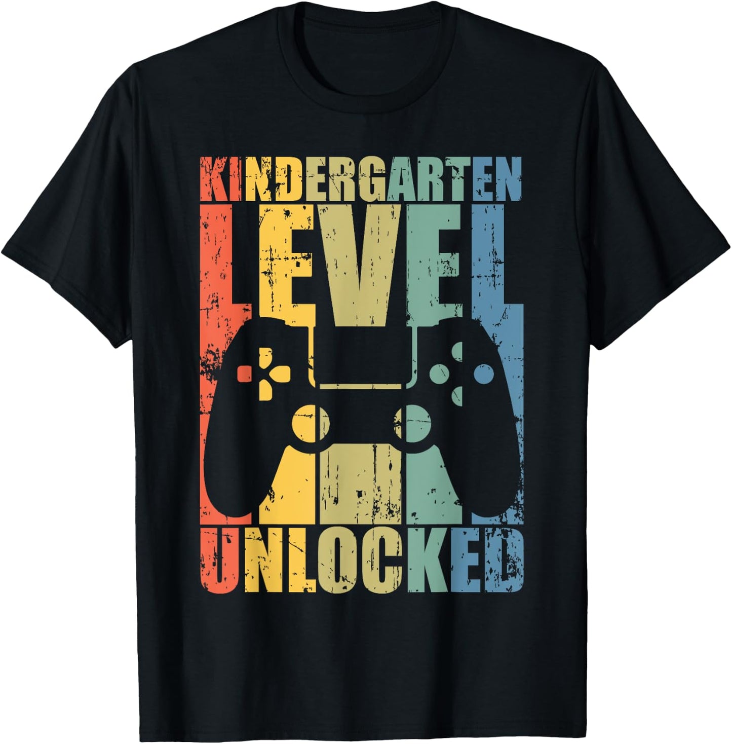 First Day of Kindergarten Level Unlocked Back To School Kids T-Shirt - T-Shirt | Black