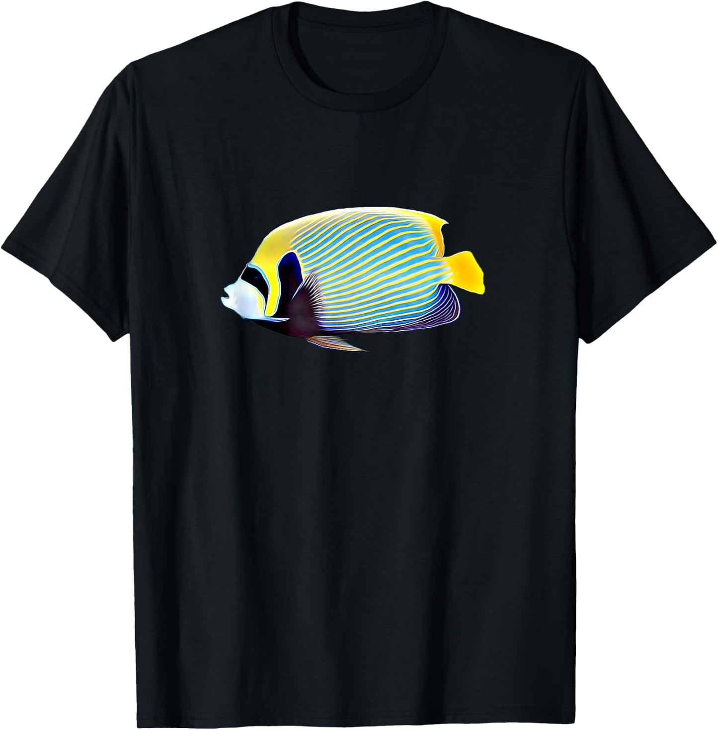 Emperor Angelfish Saltwater reef aquarium fish tank shirt T-Shirt - T-Shirt | Black