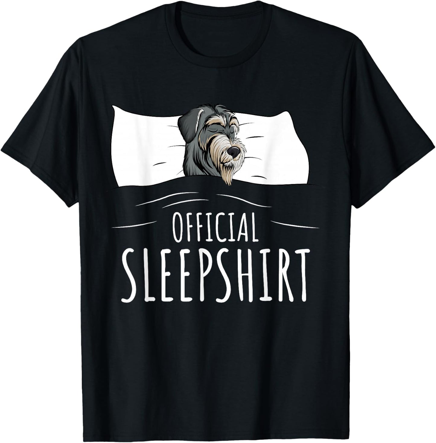 Miniature Schnauzer Pajama Official Sleepshirt T-Shirt - T-Shirt | Black