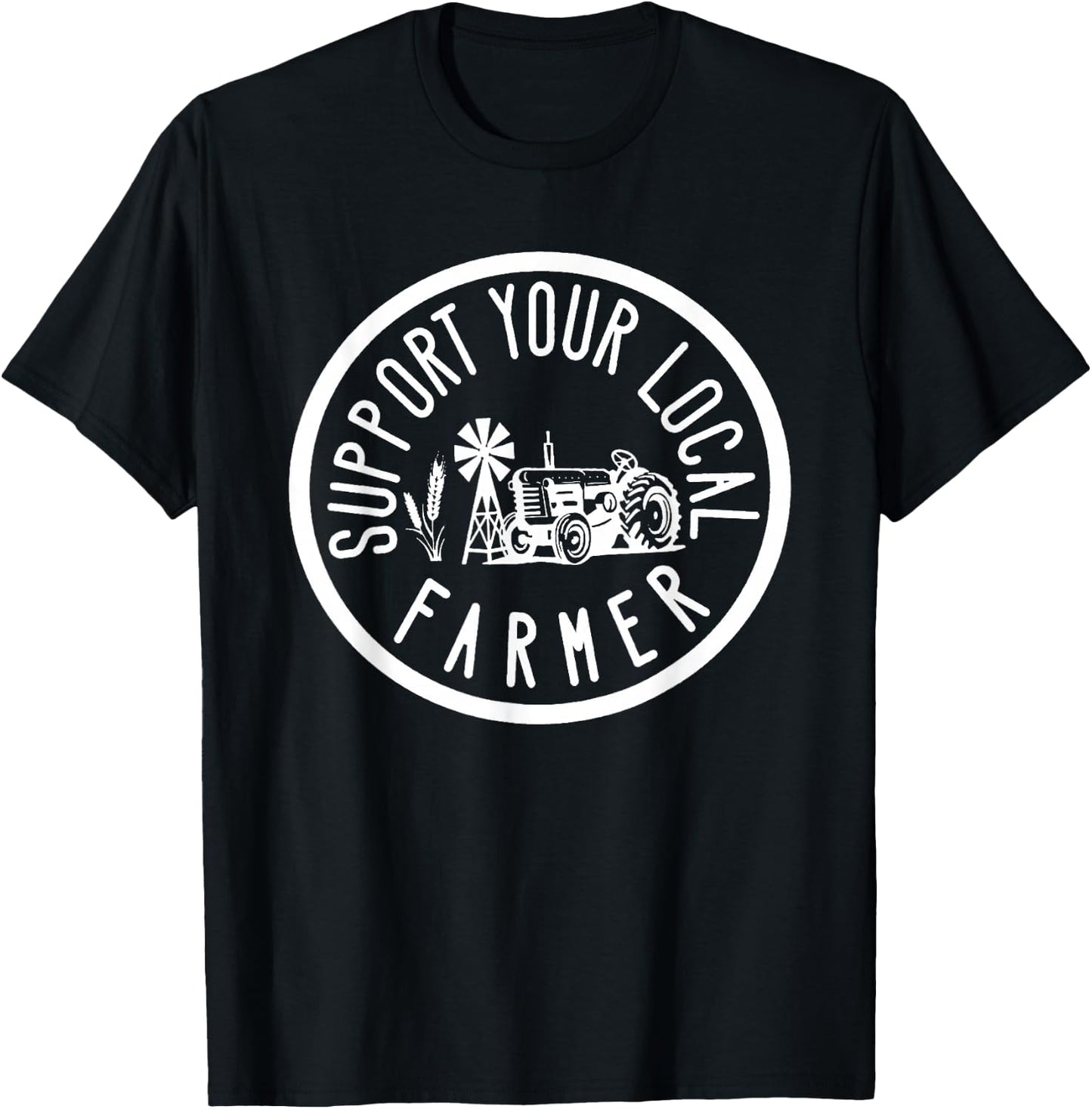 Support your local farmers market farming. T-Shirt - T-Shirt | Black
