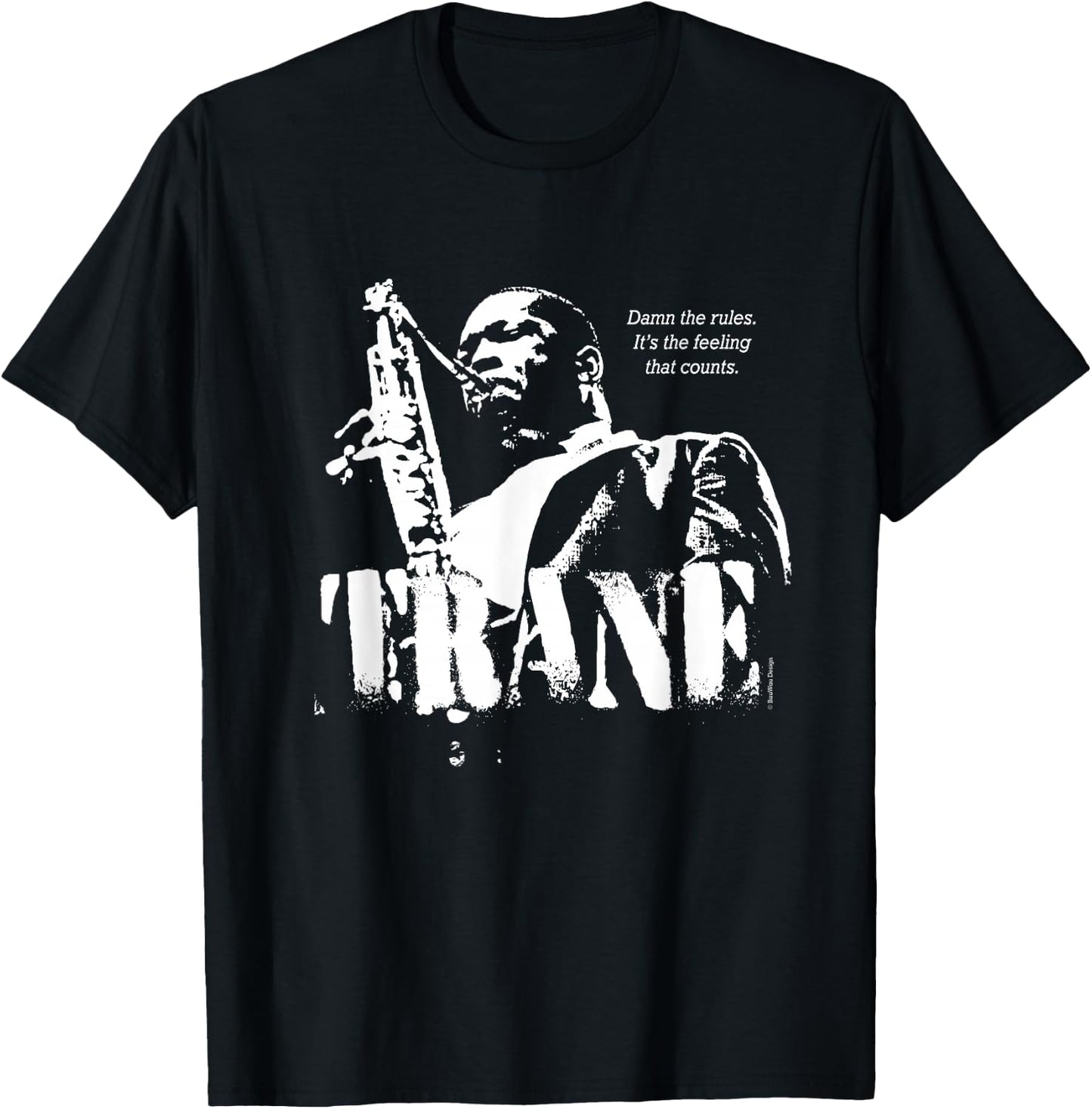 Coltrane Jazz Wisdom Saxophonist Musician (1-Color) T-Shirt - T-Shirt | Black
