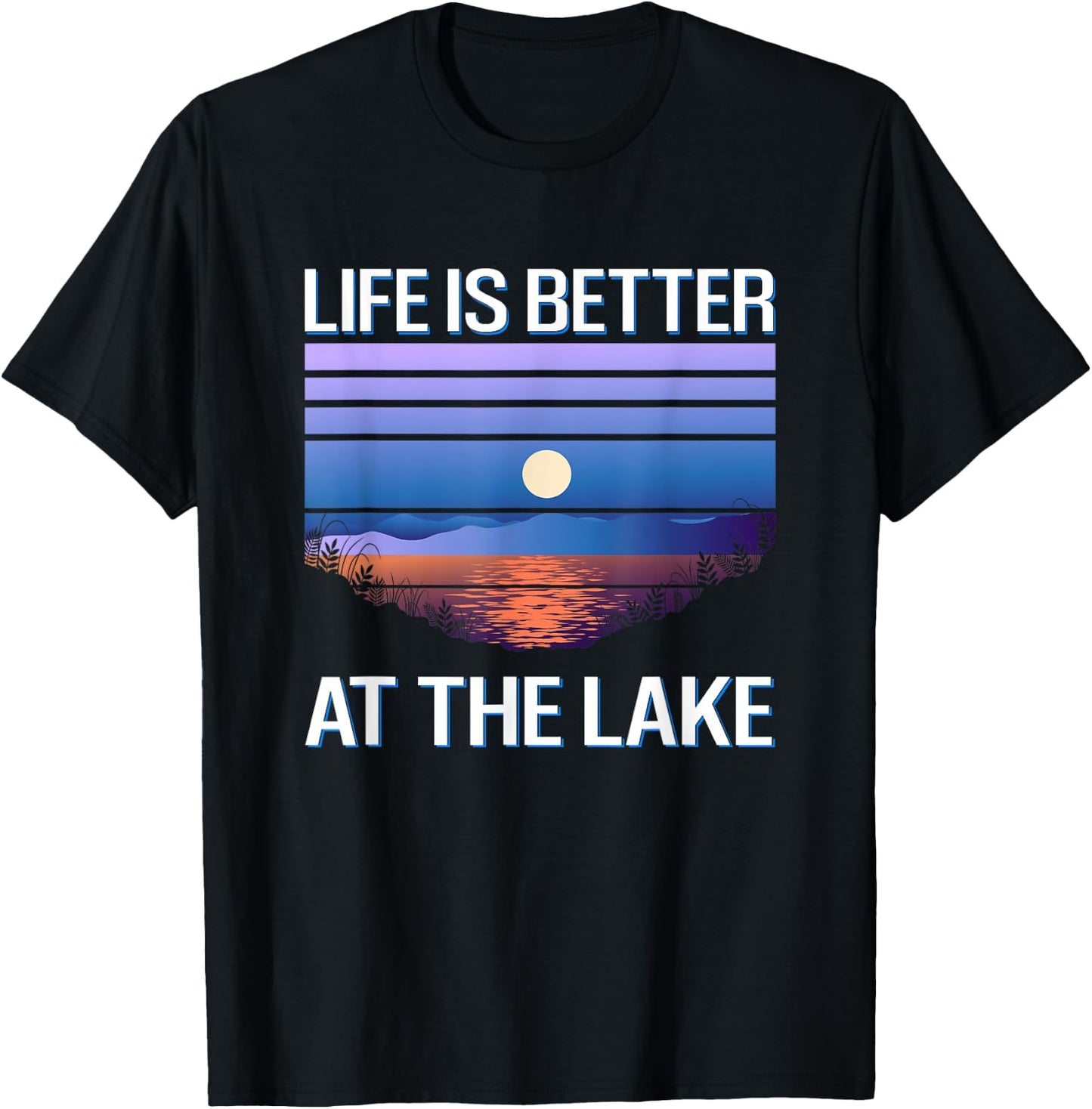 Life is better at the lake - Lake life boat T-Shirt - T-Shirt | Black