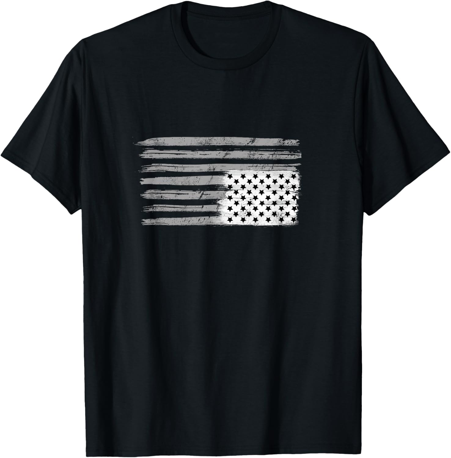 Black and White American Flag Resist Upside Down USA T-Shirt - T-Shirt | Black