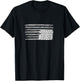 Black and White American Flag Resist Upside Down USA T-Shirt - T-Shirt | Black