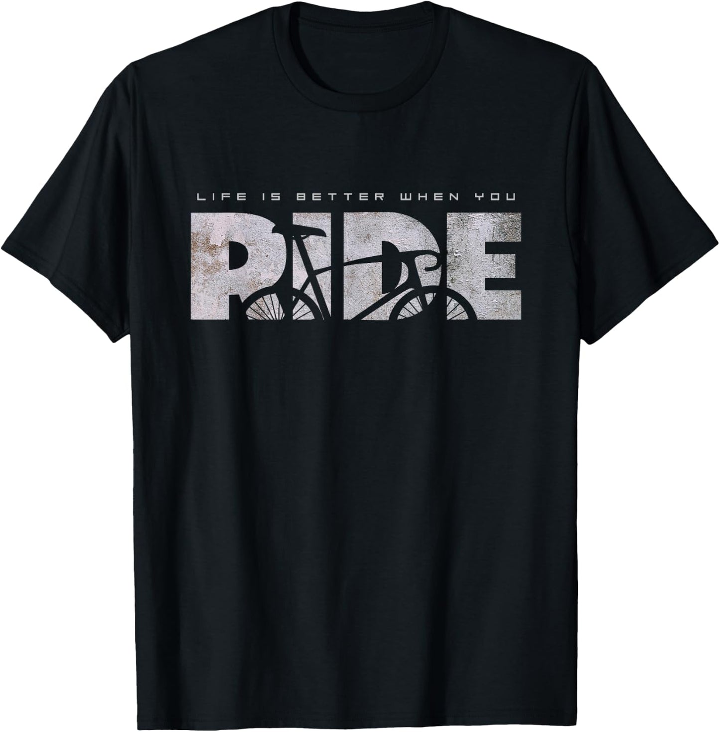 Road Biking Bicycle Cycling T-Shirt - T-Shirt | Black