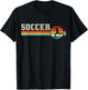 Vintage Soccer Player Sport Retro Men Boys Football T-Shirt - T-Shirt | Black