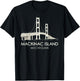 Mackinac Island Bridge Michigan Great Lakes Huron Ferry Trip T-Shirt - T-Shirt | Black