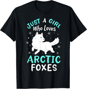 Arctic Foxes Just a Girl Who Loves Arctic Foxes T-Shirt - T-Shirt | Black