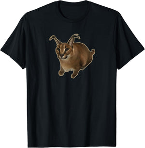 Big Floppa Meme Cat T-Shirt - T-Shirt | Black