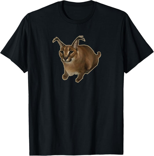 Big Floppa Meme Cat T-Shirt - T-Shirt | Black