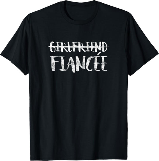 Girlfriend Fiancee Married Woman Wedding Shirt T-Shirt - T-Shirt | Black