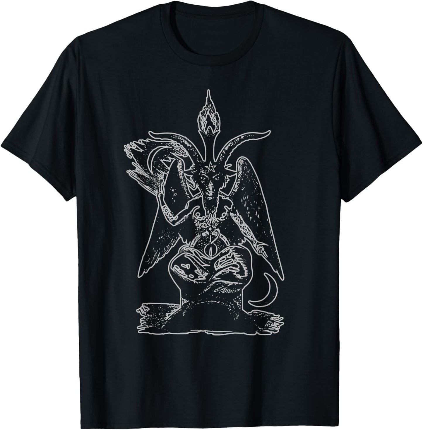 Baphomet Goat Satan Black Magick Lucifer Occult T-Shirt - T-Shirt | Black