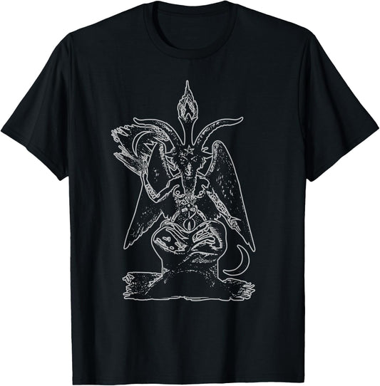 Baphomet Goat Satan Black Magick Lucifer Occult T-Shirt - T-Shirt | Black