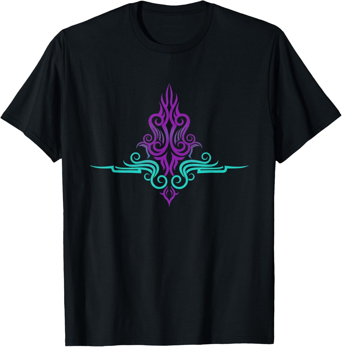 Car Pinstripe Tribal Ornament Pinstripe Graphics T-Shirt - T-Shirt | Black