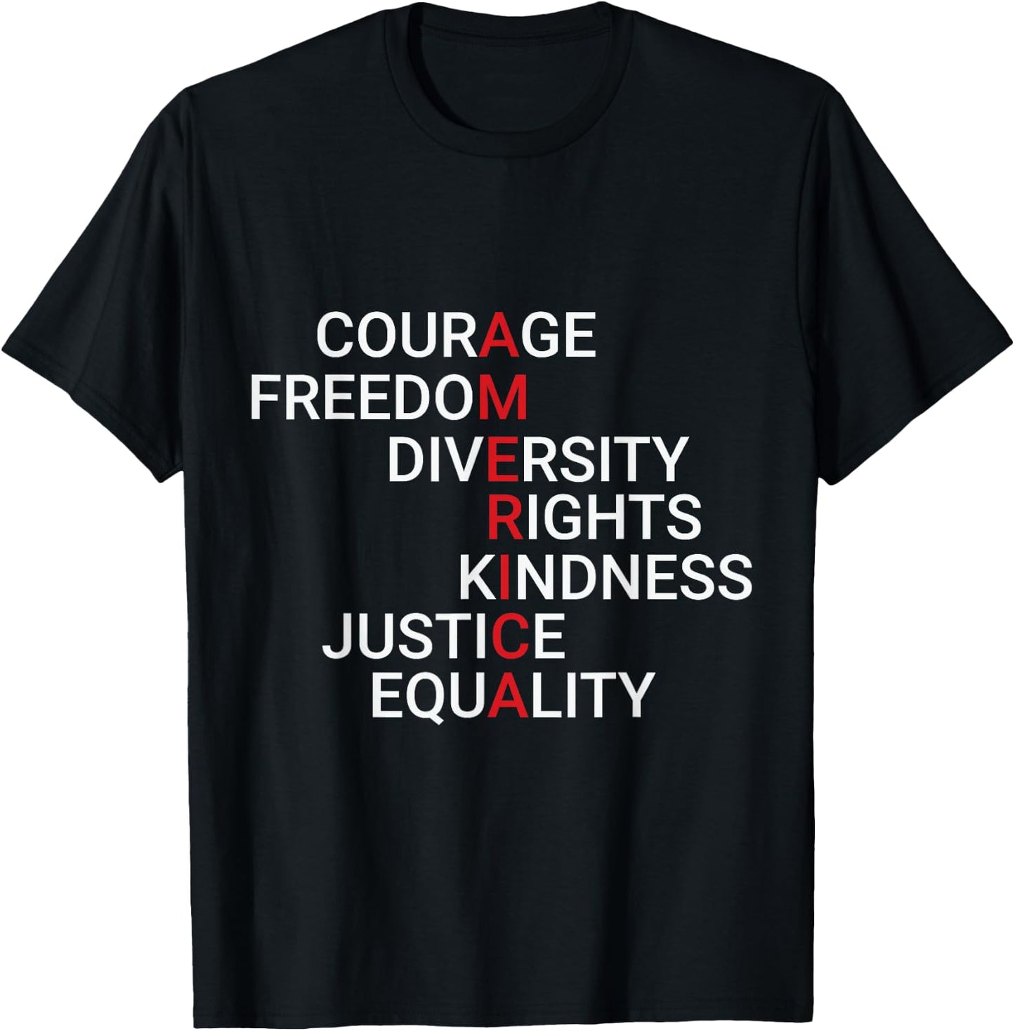 Check out my USA Shirts America Courage Freedom Rights Justice T-Shirt - T-Shirt | Black