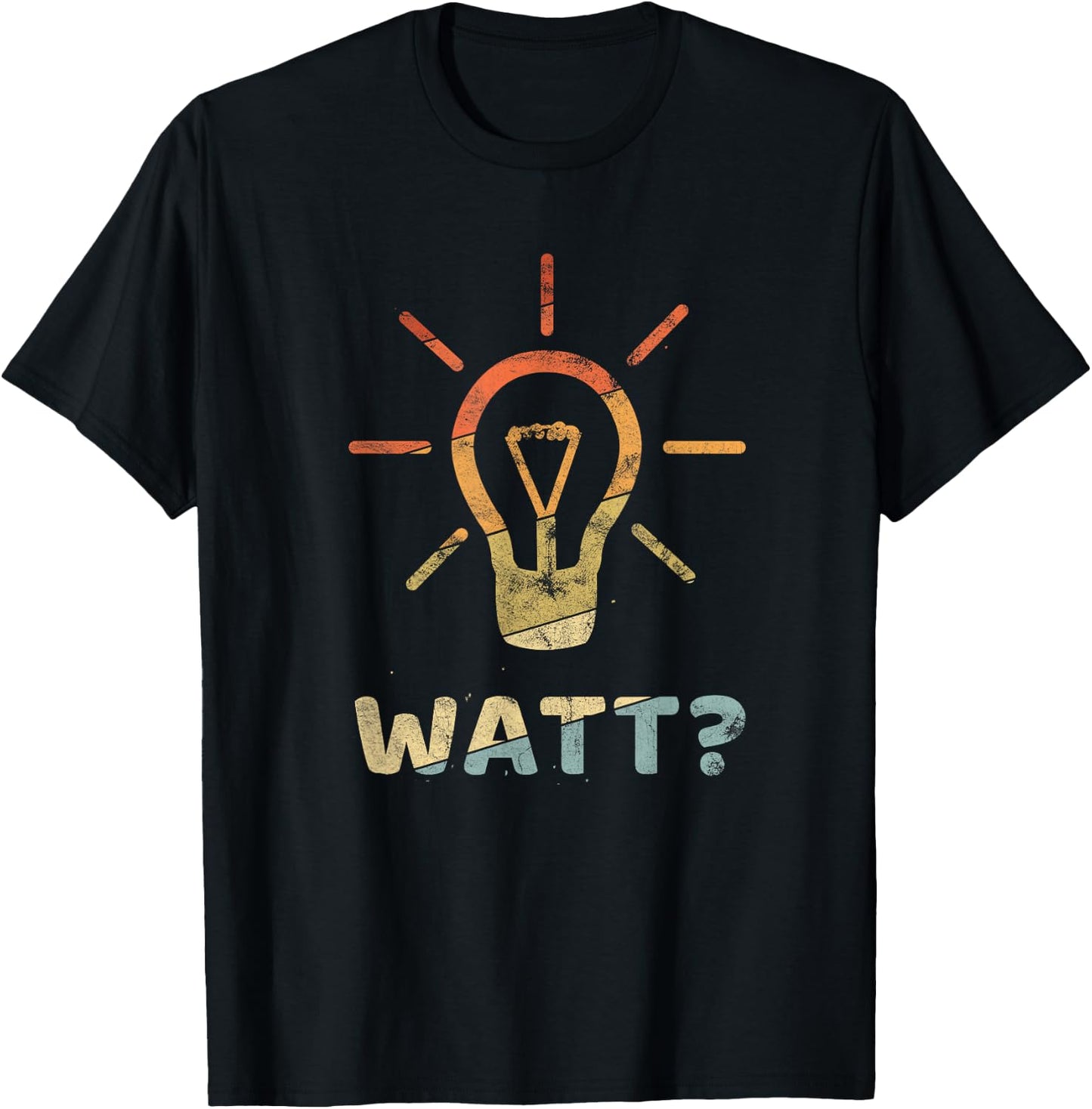 WATT ? Funny Gift electrician Meister Vintage T-Shirt - T-Shirt | Black
