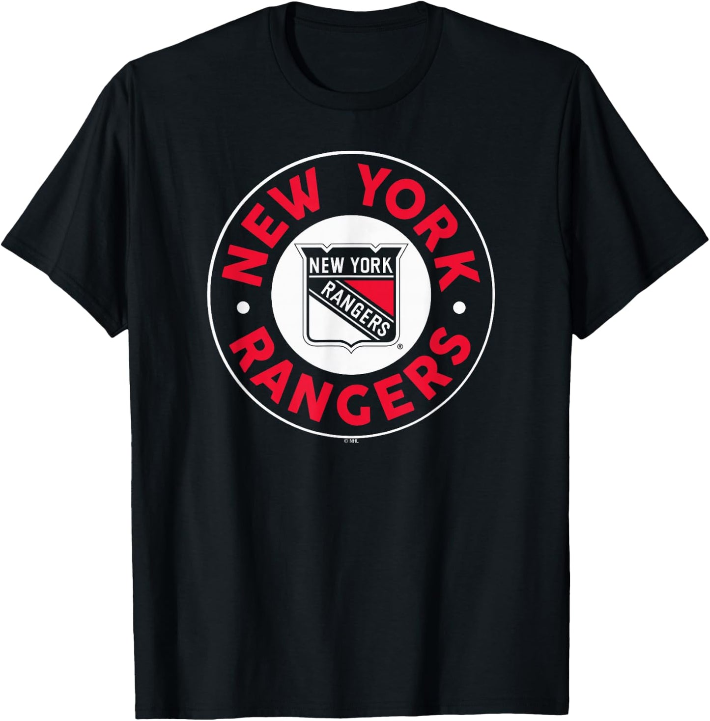 New York Rangers Symbol Royal Blue Officially Licensed T-Shirt - T-Shirt | Black