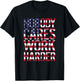 Nobody Cares Work Harder Distressed USA T-Shirt - T-Shirt | Black