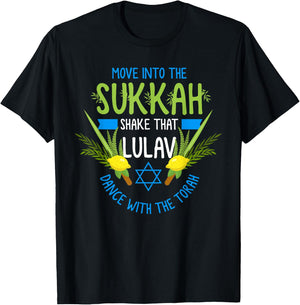 Feast of Tabernacles with Lulav and Etrog or Sukkot T-Shirt - T-Shirt | Black