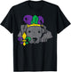 Jester Pitbull Mardi Gras Cute Pittie Dog Men Women Kids T-Shirt - T-Shirt | Black