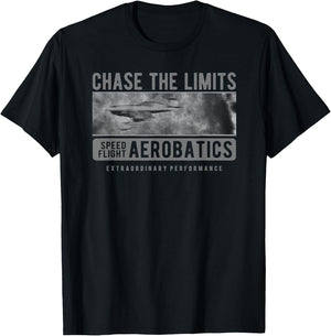 Aerobatics Pilots Airplane Air Show Chase the Limits T-Shirt - T-Shirt | Black